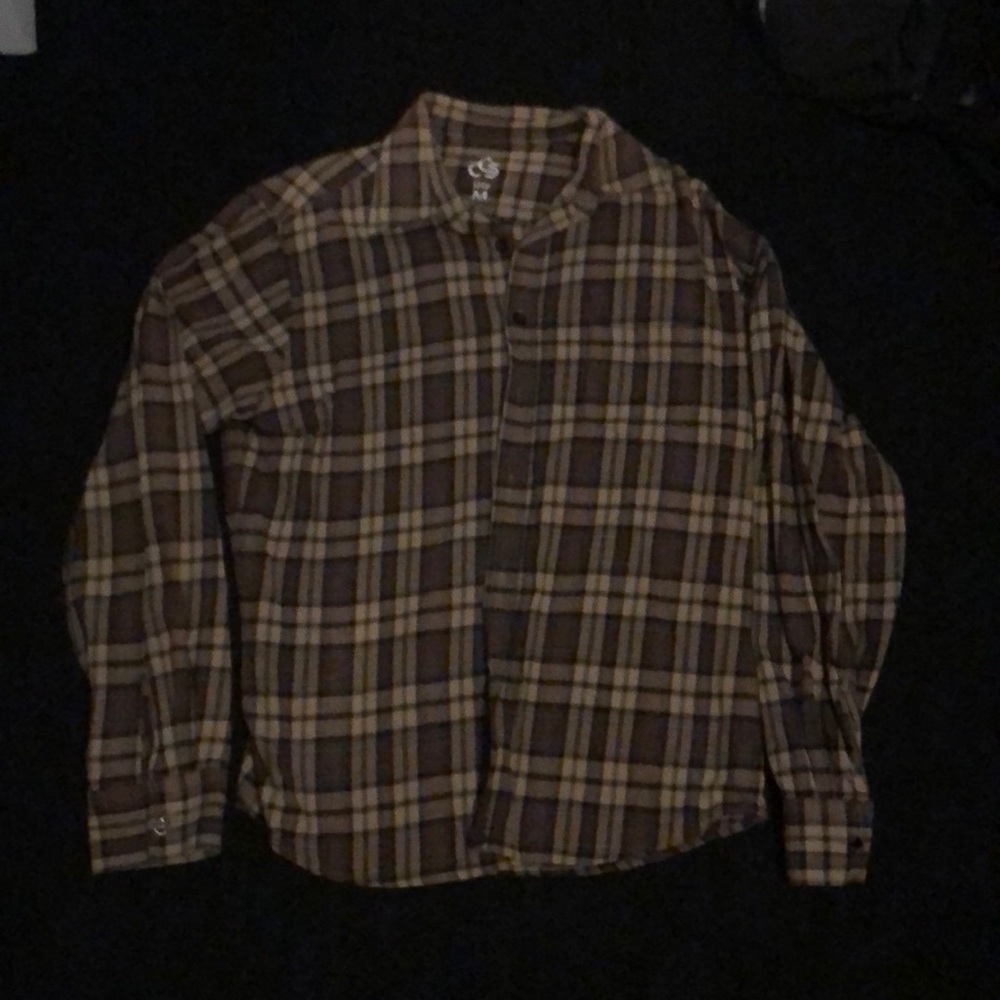 Brown/beige flannel shirt